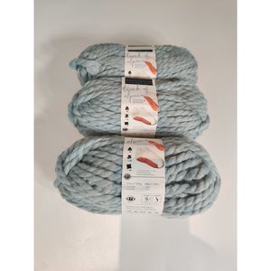 Touch Of Alpaca Thick & Quick Lion Brand Yarn Jumbo 7, Moonlight, 3 pack Lot